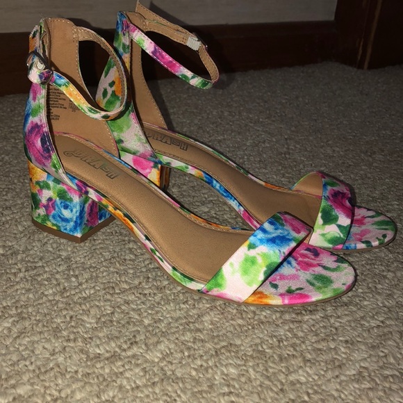 floral heels payless